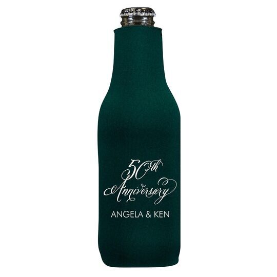 Elegant 50th Anniversary Bottle Huggers